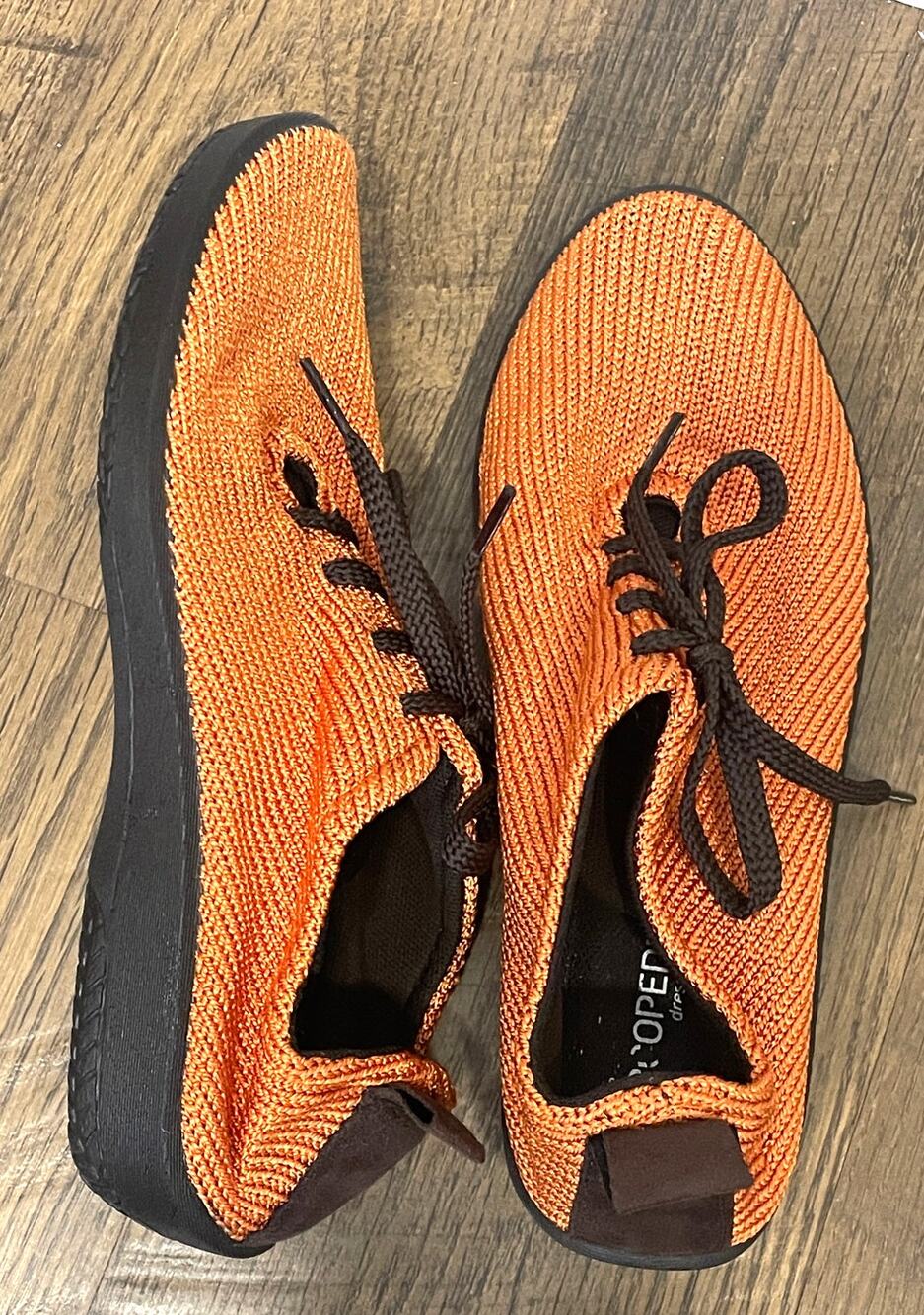 Arcopedico Orange Knit Casual Comfort SupportIve Shoes Women's Sz EU39/US8-8.5